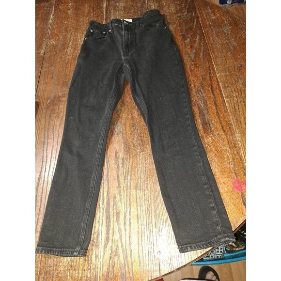 00 24" Abercrombie &  Fitch Skinny High Waist Rise Curve Love Black Denim Jeans - Picture 1 of 3
